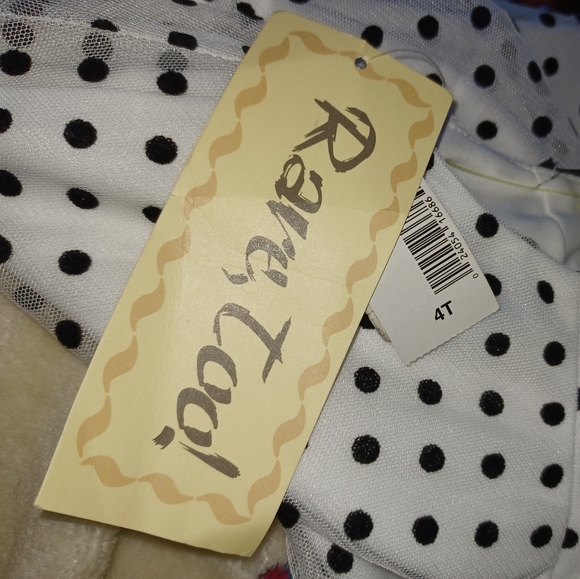 NWT Vintage Rare, Too Polkadot Dress With Big Bow 4T - Picture 6 of 6